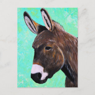 Donkey Painting Postcard