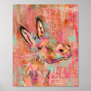 donkey painting poster