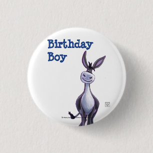Donkey Party Centre 1 Inch Round Button