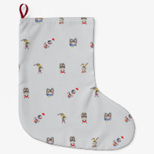 donkey pattern Christmas stocking