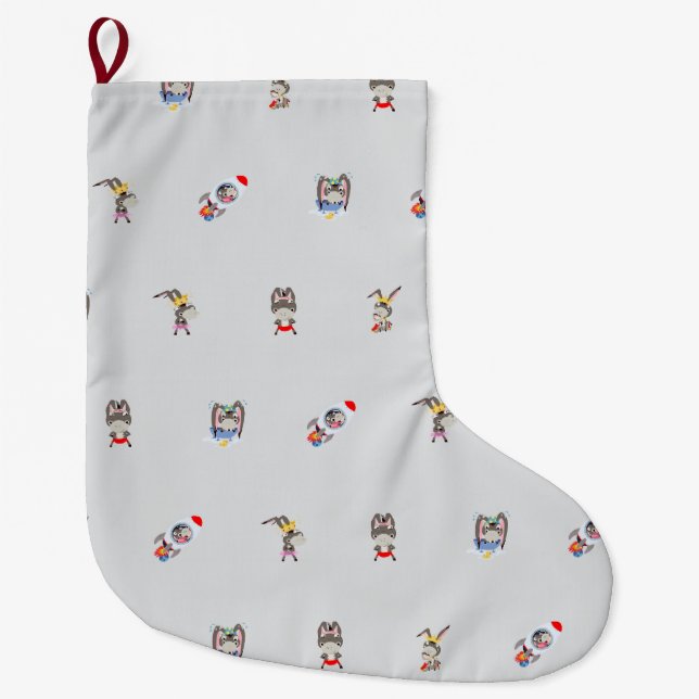 donkey pattern Christmas stocking (Front)
