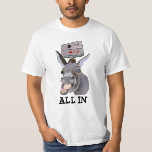 DONKEY POKER ALL IN POKER SHIRT