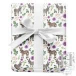 Donkey Purple Floral Rustic Wedding Wrapping Paper<br><div class="desc">Celebrate a special day with this Donkey Purple Floral Rustic Wedding Wrapping Paper. Perfect for brides, crafters, and creatives, this charming wrap adds a whimsical, floral and rustic touch to wedding gifts, bridal showers, and celebration projects. Available in multiple roll sizes and colours. Find matching Donkey Wedding supplies in our...</div>