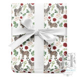 Donkey Red Floral Rustic Wedding  Wrapping Paper<br><div class="desc">Celebrate a special day with this Donkey Red Floral Rustic Wedding Wrapping Paper. Perfect for brides, crafters, and creatives, this charming wrap adds a whimsical, floral and rustic touch to wedding gifts, bridal showers, and celebration projects. Available in multiple roll sizes and colours. Find matching Donkey Wedding supplies in our...</div>
