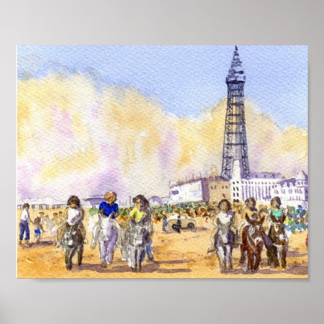Donkey Rides - Blackpool Poster (Front)