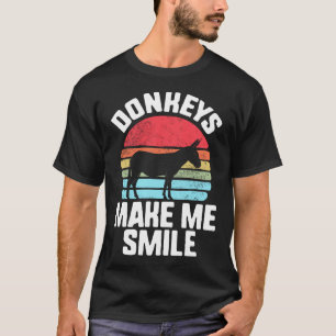 Donkey Shirt Donkeys Make Me Smile Funny Animal