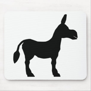 Donkey Silhouette Mouse Pad
