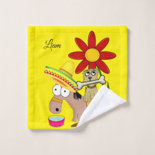 Donkey Sombrero Mexican  Hands Bathroom Towel Sets