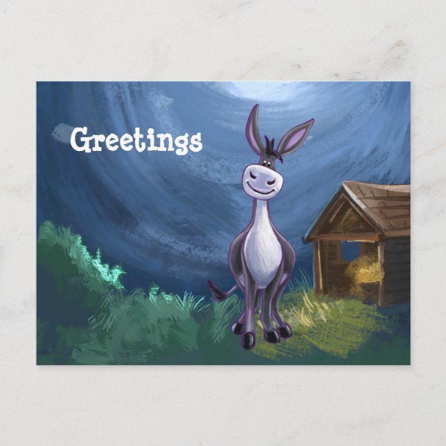 Donkey Stationery Postcard (Front)