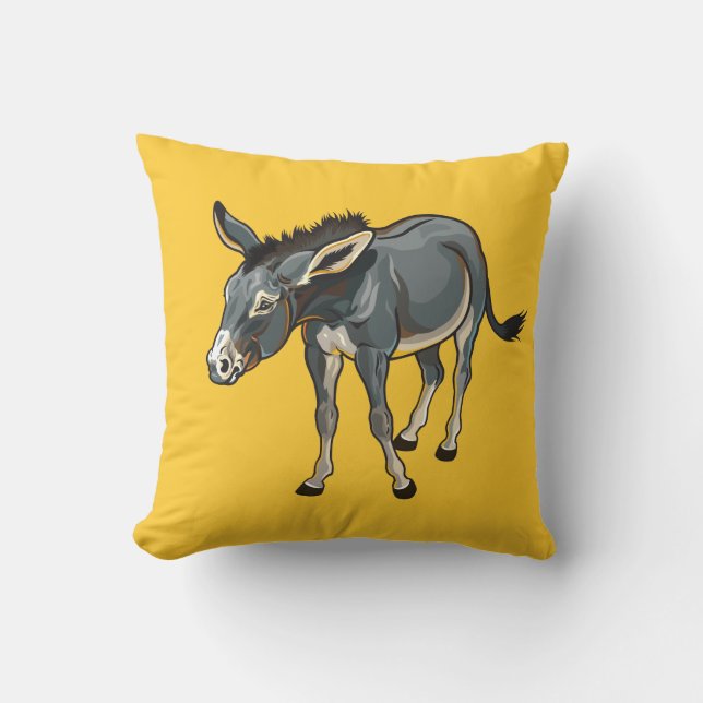 donkey throw pillow (Front)