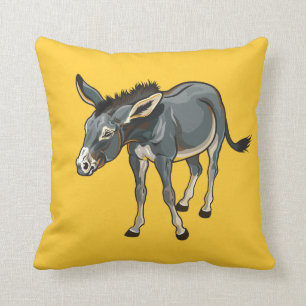 donkey throw pillow