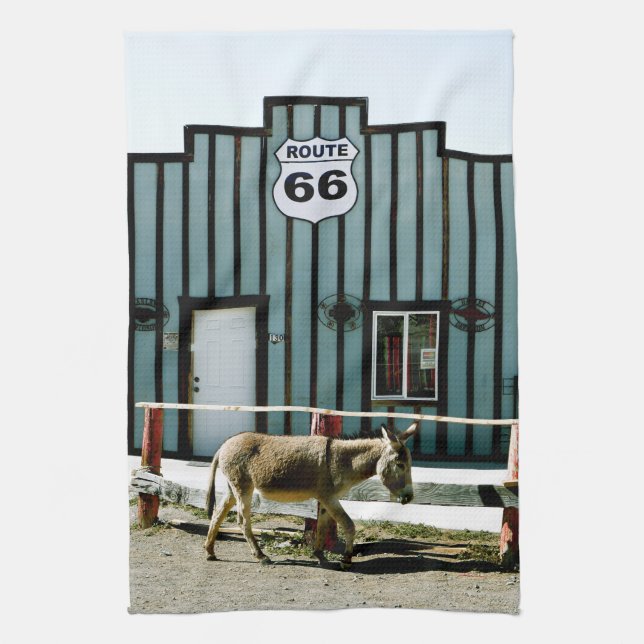 Donkey Town Oatman Arizona Kitchen Towel (Vertical)