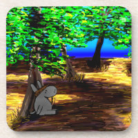 donkey under olive tree