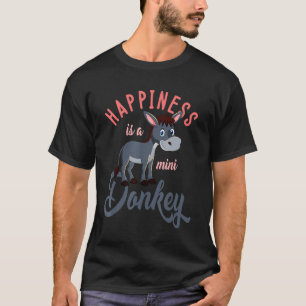 Donkey With Quote Donkeys Make Me Smile T-Shirt