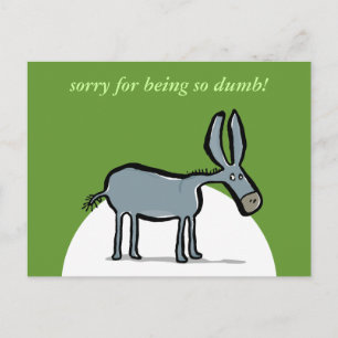 donkey - with your own words! postcard