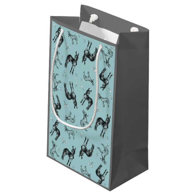 Donkeys and Dandelions Small Gift Bag (Back Angled)