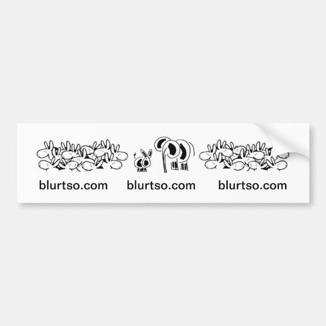 donkeys and elephant at blurtso.com bumper sticker (Front)
