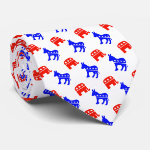 Donkeys and Elephants Bipartisan Tie