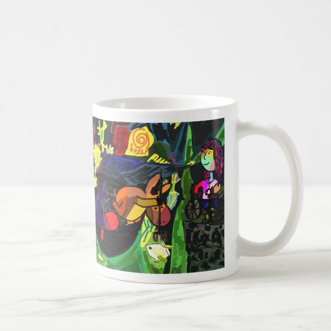 donkeys fishing coffee mug (Right)