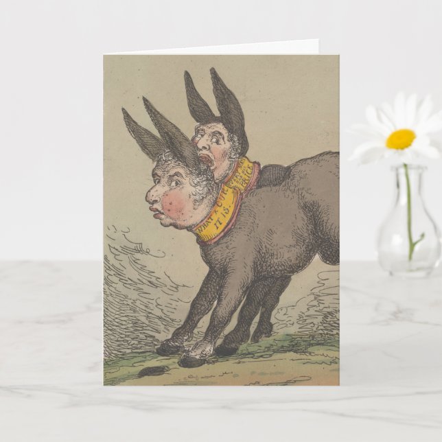 Donkeys - Folded Greeting Card (Small Plant)