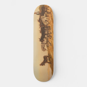 Donkeys in the South of France (by Eugène Burnand) Skateboard