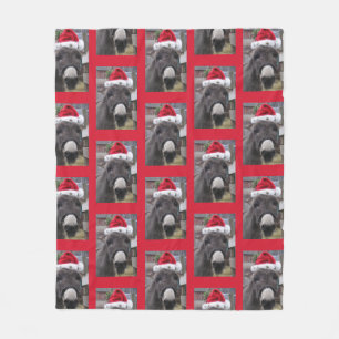 "Donkeys Make Great Santas!" Fleece Blanket