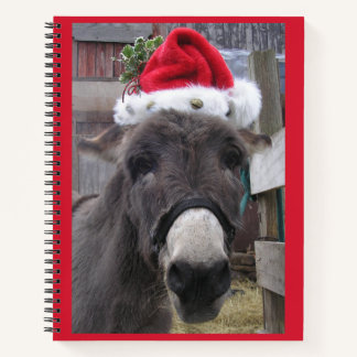 "Donkeys Make Great Santas!" Notebook