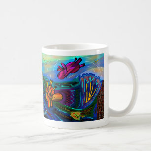donkeys swimming coffee mug