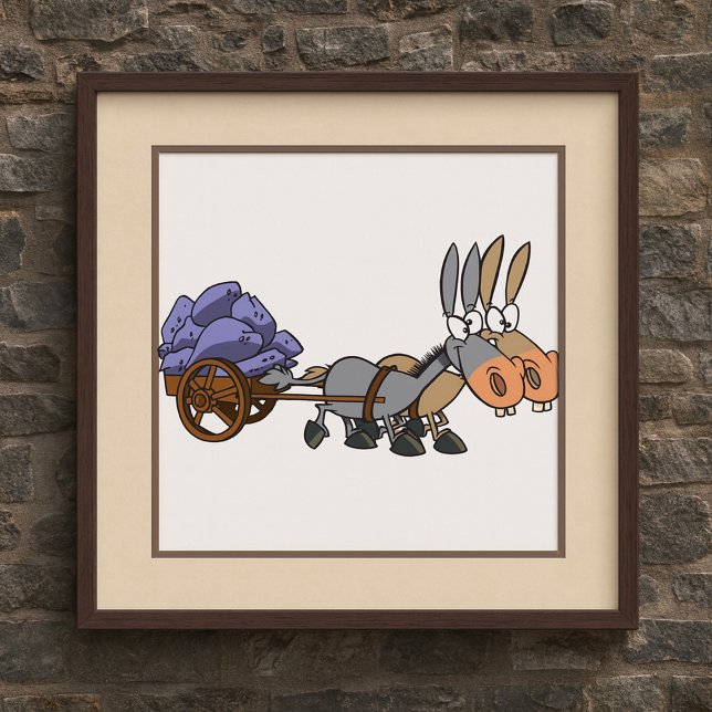 Donkies Pulling A Cart Poster (Creator Uploaded)