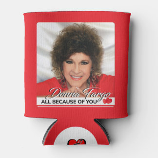 DONNA FARGO CAN COOLER, two sizes, red Can Cooler