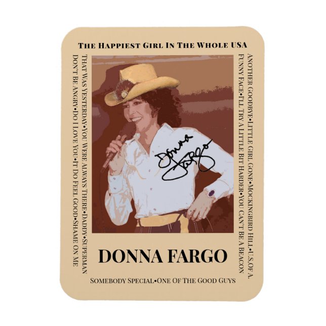 DONNA FARGO Flexible Photo Magnet, 3"x4" Magnet (Vertical)