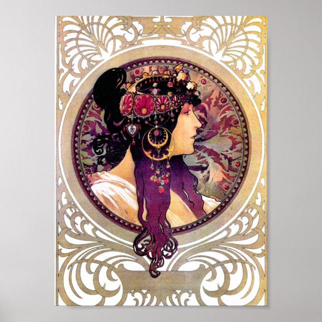 Donna Orechini by Alphonse Mucha Poster (Front)
