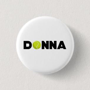 Donna Tennis 1 Inch Round Button