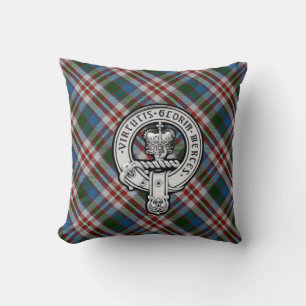 Donnachaidh (Robertson) Dress Hunting tartan Crest Throw Pillow