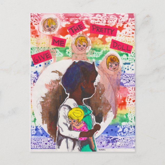 Donne-moi la jolie carte postale de poupée (Devant)