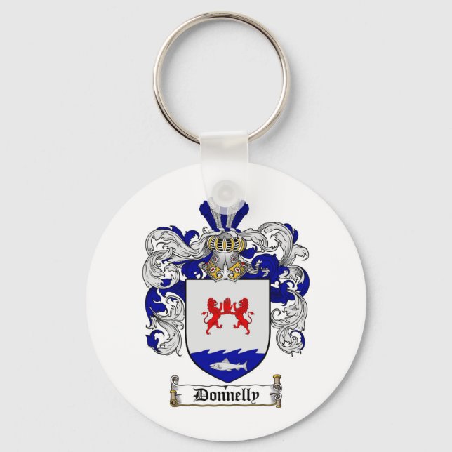 DONNELLY FAMILY CREST -  DONNELLY COAT OF ARMS KEYCHAIN (Front)