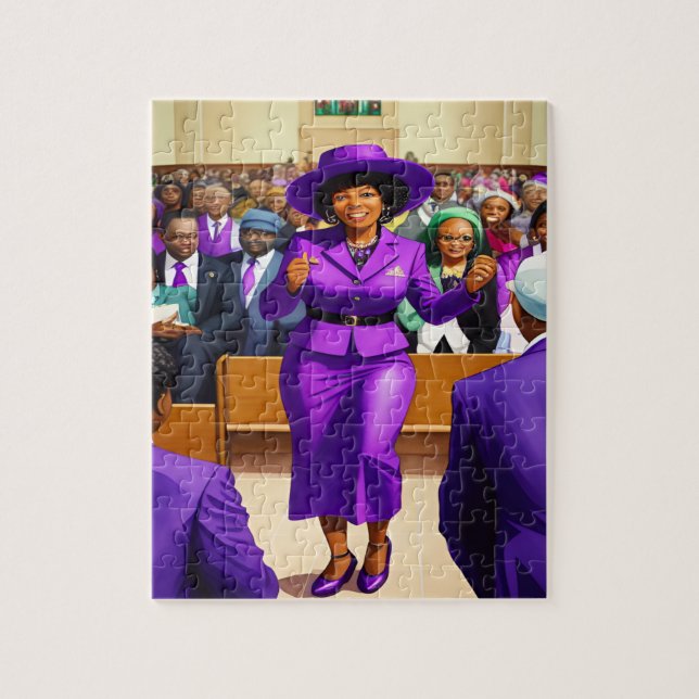 Donner à Dieu la gloire Black Christian Art Puzzle (Vertical)