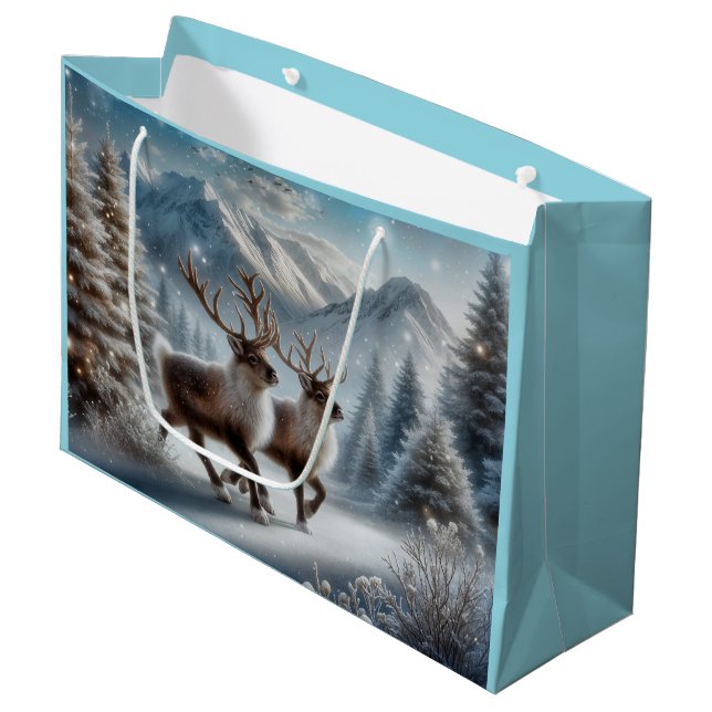 Donner and Blitzen Gift Bag (Front Angled)