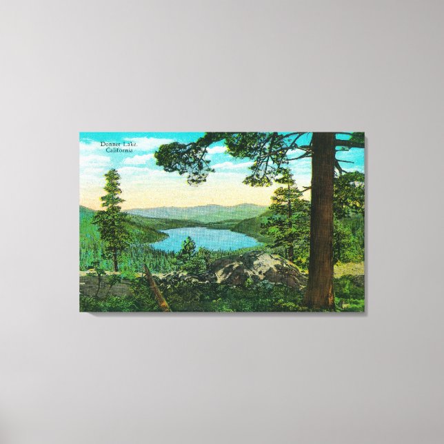 Donner Lake, California from Ridge Canvas Print (Front)