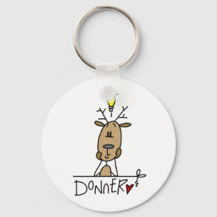 Donner Reindeer Christmas T-shirts and Gifts Keychain