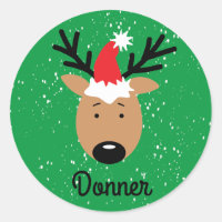 Donner Reindeer Classic Round Sticker