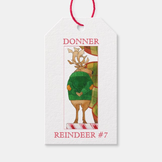 DONNER REINDEER Gift Tags (Front)