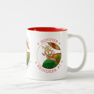 DONNER REINDEER Red Two-Tone Mug