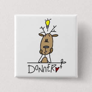 Donner Reindeer T-shirts and Gifts 2 Inch Square Button