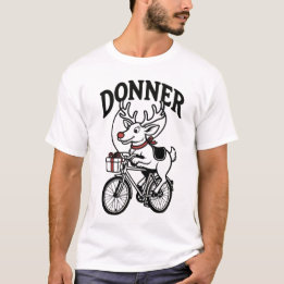 Donner The Reindeer Riding a Bike T-Shirt