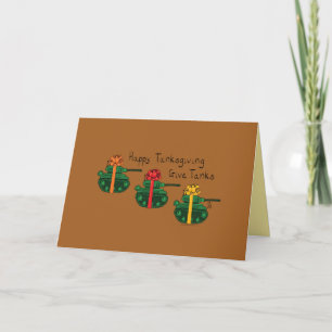 Donnez des Chars- Carte de vœux drôle de Thanksgiv