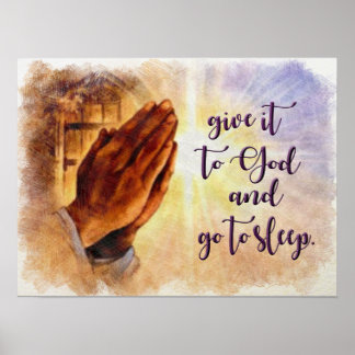 Donnez-le à Dieu Poster du Message Spirituel