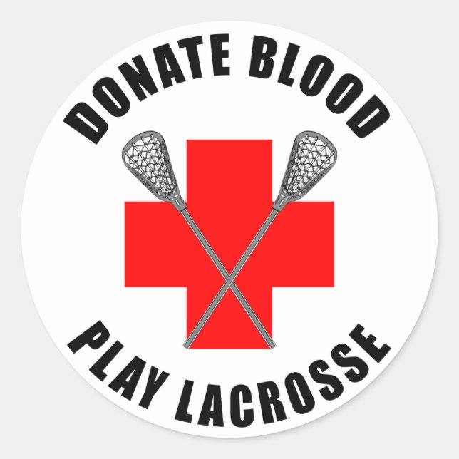 Donnez les autocollants de lacrosse de jeu de sang (Devant)
