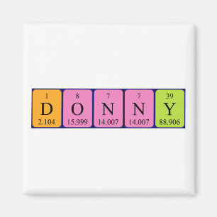 Donny periodic table name magnet