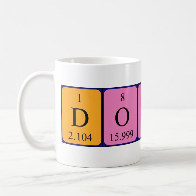 Donny periodic table name mug (Left)